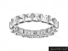 3.40 Ct Princess Diamond U-Prong Eternity Wedding Band Ring 14k White Gold H SI2