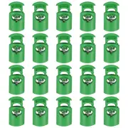 20pcs Cord Lock Single Hole Spring Toggle Stopper for Drawstring, Green