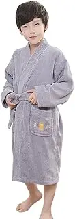 Girls Boys Kids Kimono Towel Bathrobe 100% Cotton Terry Beach Bathing For 2-12 Years