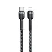 Phone Cable REMAX Jany Ses 20W PD Fast Charging Data Type C to IPhone Black & Silver