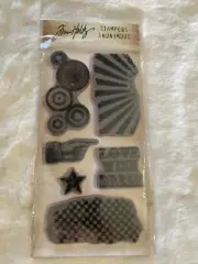 NEW - Tim Holtz Cling Stamp Set, Grunge Cirque CSS30201