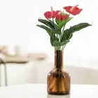 Plastic Artificial Plant Fake Red Anthurium Flowers Bouquet Wedding Home Garden