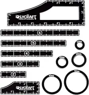 OLYCRAFT 1 Set(12pcs) Objective Point Markers Acrylic Ruler Objective Makers Set Round Objective Marker Gaming Accessory War Games Measuring Ruler for Tabletop Wargames Templates Set- 12 Sizes