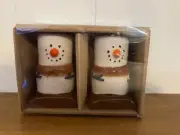 Amici Home Marshmallow Snowman S'mores Salt and Pepper Set New