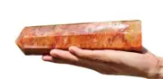 Large Golden Quartz Stone Healing Charged Metaphysical Power Stone Obelisk Tower