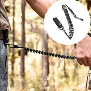 Retractable Spring Coil Keychain Elastic Anti-Lost Strap with Carabiner accepted