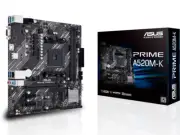 Asus PRIME A520M-K motherboard, Socket AM4 Prime A520M-K Motherboard
