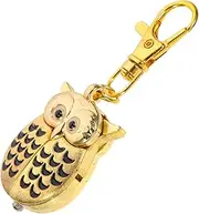 [WRITWAA] Owl Pocket Watch Watches Wristwatch Watch Swing Device Keychain Watch Green Watch Belt Loop Watch Quartz Pocket Watch Clip on Watch Poly Watch Antique Pocket Watch Golden Alloy
