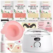 PURECLEAN White Waxing Kit - Fast Heating Digital Wax Pot - 4 Packs Wax Beads