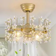 YEDAORL Modern Gold Crystal Fandelier Ceiling Fans with Lights and RemoteChan...