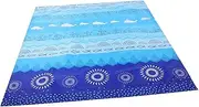 KICHOUSE Portable Foldable Blanket Mat for Picnic Large Picnic Blanket Picnic Cushion Beach Blanket Foldable Picnic Blanket Decorative Picnic Blanket Camp Mat Picnic Pad Mat Blue Polyester