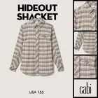 NEW Cabi Hideout Shacket #4710 Size M, Neutral Plaid -Orig. $155