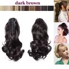 Claw Clip 24" Long Wavy Curly Ponytail Hair Extension Thick Pony Tail Hair Piece