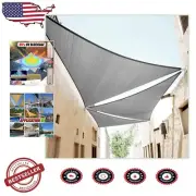 Commercial 14' x 14' Triangle UV-Resistant Shade Sail - Waterproof & Durable