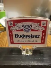 New Budweiser Beer Tap Handle King Beers Lucite Pull Knob Vintage Bar Display