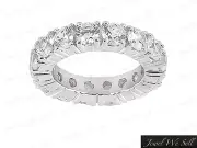 4.50Ct Round Cut Diamond Classic Prong Set Eternity Band Ring 18K Gold H SI2