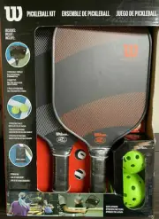 Wilson Profile Team Pickleball Set 2 paddles 2 balls 1 storage bag SHIP FAST NEW