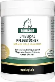 Universal Care Wipes for Horses 160 Pieces - Care & Cleaning of Eyes, Nostrils, Ears & Fur - Horse Accessories - Cleaning Tool for Horses Cleaning Box - Horse Care Set