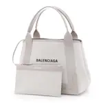 BALENCIAGA 339933 S 小款帆布手提托特子母包 裸色/米色