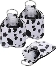 VINTORKY 3pcs Keychain Case Empty Liquid Dispenser Bottles for Travel Hand Container Cover for Cosmetics Perfume Hand Wash Gel Portable Durable Design for Daily Use