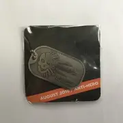 Loot Crate DX August 2016 Anti-Hero Dog Tag Necklace / Magnetic Pin