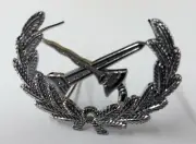 Military or Security Detail Indonesian Kris Keris Insignia Chrome Hat Badge