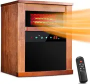 1500W Electric Infrared Heater with Remote Control 3 Mode, 12H Timer, Overheat &