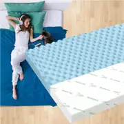 8cm Mattress Memory Foam Toppers Underlays Airflow Zone Cool Gel Bamboo Cover Queen STARRY EUCALYPT