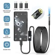 Direct Plug To iPhone Android Borescope Endoscope Dual Lens Inspection Camera AU