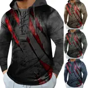 Spring And Winter New Print Fashion Street Retro Men Sports Vintage Sweatshirt