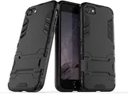 nh iPhone 6 Plus/6s Plus Case, Slim Thin Horizontal Kickstand + [Tempered Glass Screen Protector 2 Pack] Drop Protection Fashion Phone Case Bumper Cover for iPhone 6 Plus/6s Plus - Black
