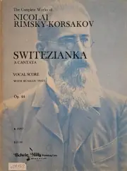 Nikolai Rimsky-Korsakov Switezianka Cantata Vocal Score with Russian text - NEW
