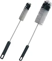 Coralpearl Utility Bottle Cleaning Brush Set Long Handle Thin Small Big Wire Cleaner Bendable Flexible for Narrow Neck Skinny Spaces of Water Beer Wine Baby Bottles Pipe Tube Flask Decanter Straw (2)