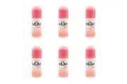 6x Mum 50ml All Day Anti Sweat Roll On Anti-Perspirant Deodorant Cool Pink