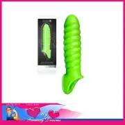 Ouch! - Glow In The Dark Ribbed Penis Sleeve Extender Suits 5" Penis Ball Strap