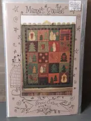 Memes Quilts Applique Pattern Snow Cabin MQ 112 Folksy Primitive