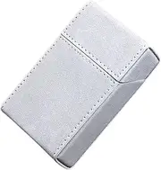 [ARKCHIU] Cigarette Case Leather Cigarette Case with Magnetic Switch Flip Closure, 20 Capacity Grey,One Size