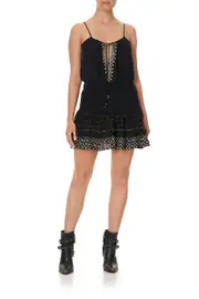 SHORT SHIRRED SKIRT THE JEWELLED ARROW
