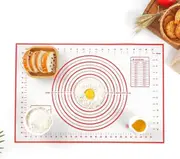 Non-Stick Silicone Baking Mat Rolling Red