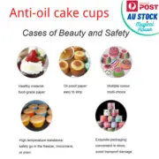 Cake Cupcakes Lined Baking Muffin Box Greaseproof Paper Cup Party Tray Tools