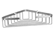 New Bradley 91086 Corner Soap Basket - Silver Large 250Mm W X 60Mm H X 250Mm D