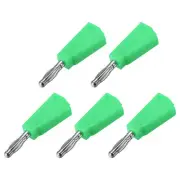 4mm Banana Speaker Wire Cable Plugs Connectors Green 20A Jack Connector 5pcs