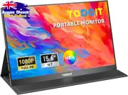 15.6" Portable Monitor FHD 1920×1080 IPS, USB-C, Built-In Speakers, Smart Cover