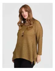 [Taking Shape] Ottoman Rib Knit Tunic in Mustard