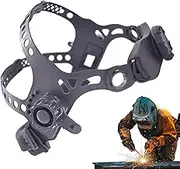 Welding Helmet Replacement Headgear | Welding Welder Mask Adjustable Headband | Square Hole Helmet Headband | Welder Accessories, Ratchet-Type Black and White Cushion Padding