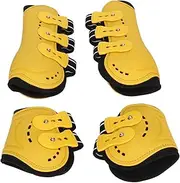 Horse Tendon Boots Fetlock Boots Breathable Adjustable Protection Jumping Yellow Set of 4