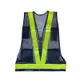 [特價]日式多口袋工程V型反光背心(施工 騎行 反光安全服)藍網黃條