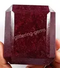 Certified Natural Big Red Ruby 2599 Ct Faceted Emerald Shape Loose Gemstone 5JJN