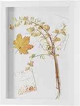 11x14 Shadow Box Frame Display Case with Real Glass, 3D Picture Frame for Memorabilia, Crafts, Photos, Wedding (White)