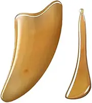 Selentoss Massage Tool Natural Horn Scraping Plate Gua Sha Board SPA Massage Tool OX Horn Chinese Traditional Body Massager Acupuncture Scraper…
